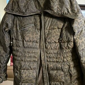 Leopard Print Puffer Jacket